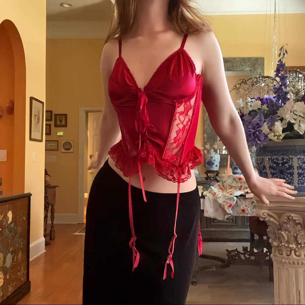 Vintage 80s/90s Red Bustier